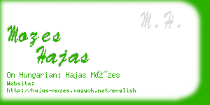 mozes hajas business card